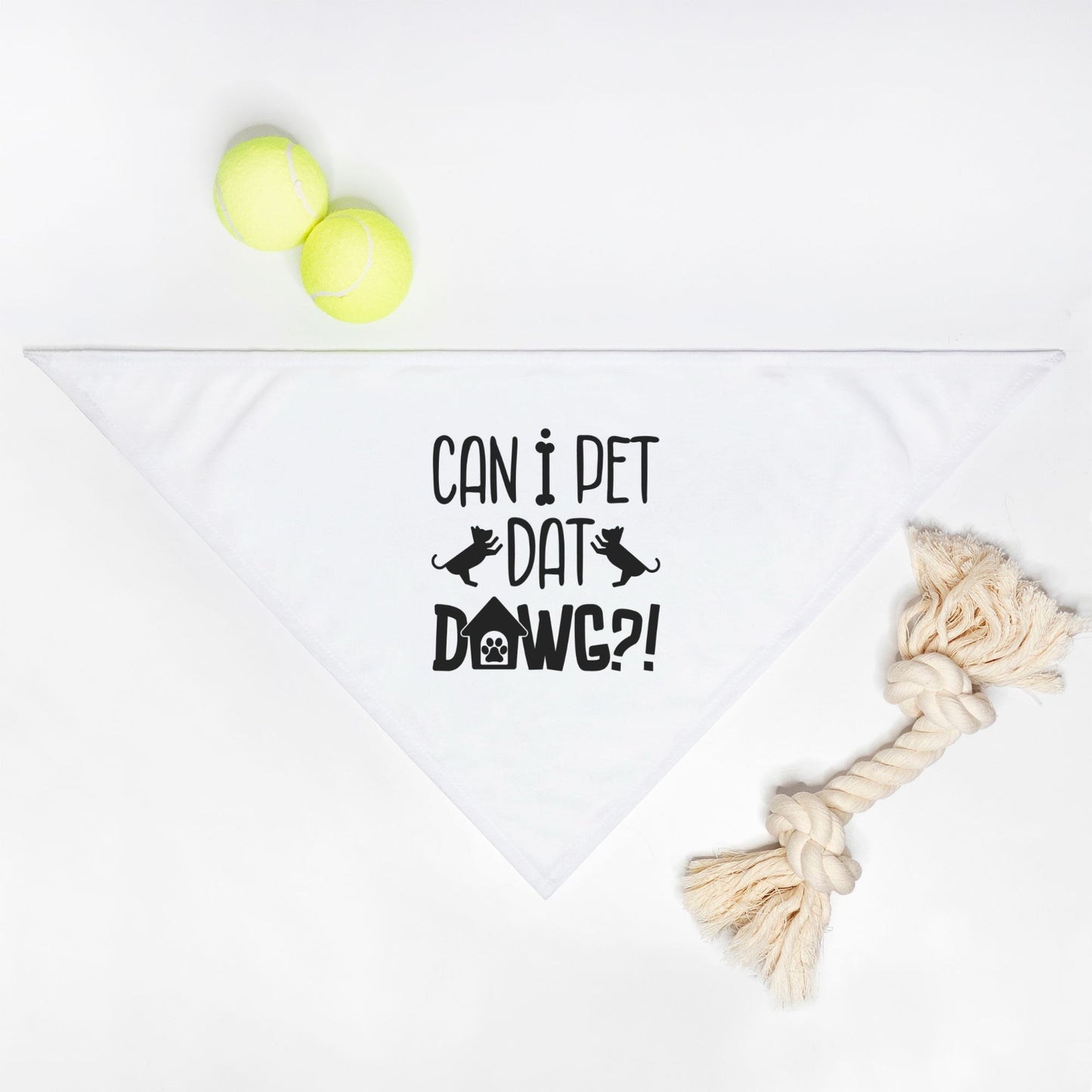 Dog Bandana: “Can I Pet Dat Dawg?” – 27" x 13"