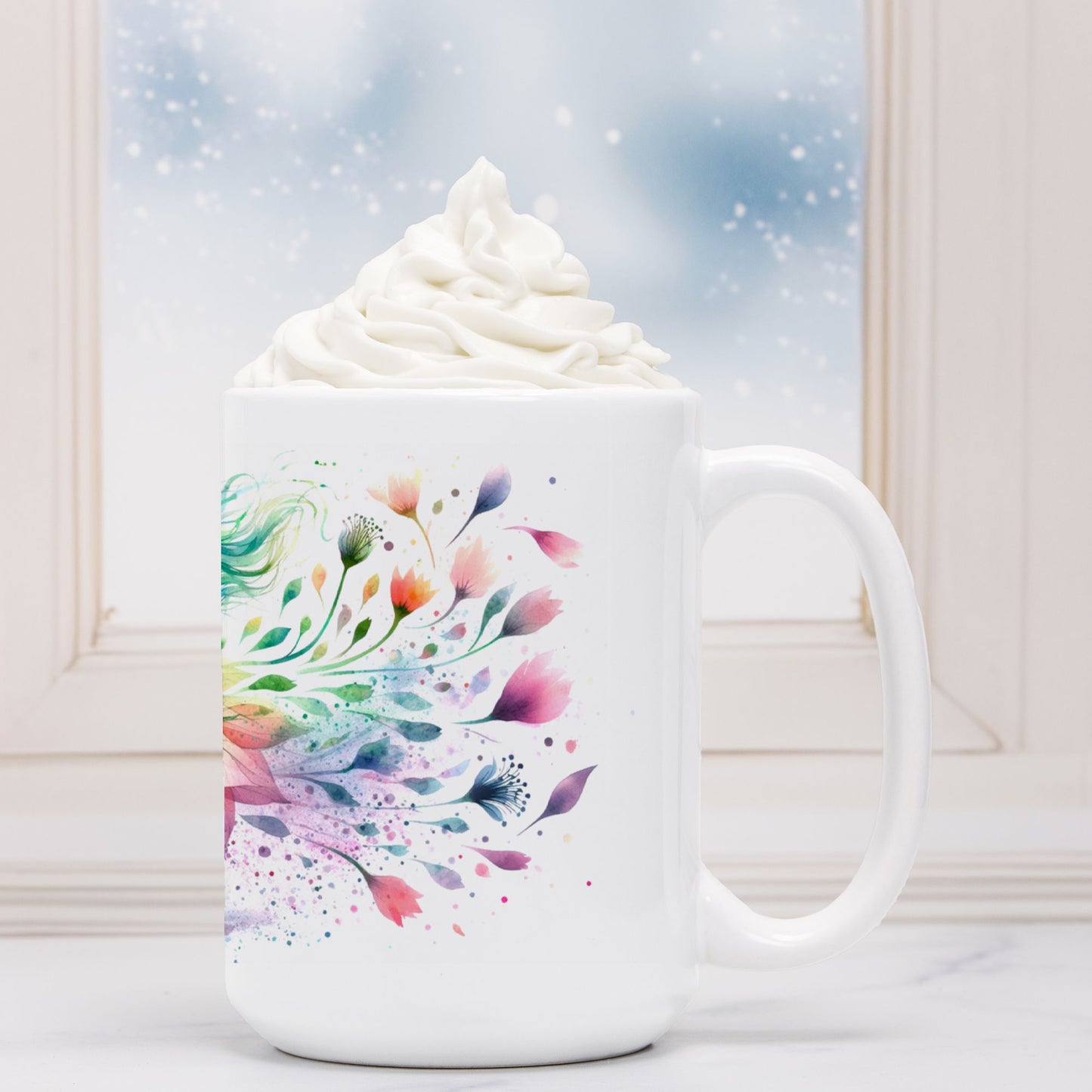 “Live Life in Full Bloom” Ceramic Mug – 15 oz.