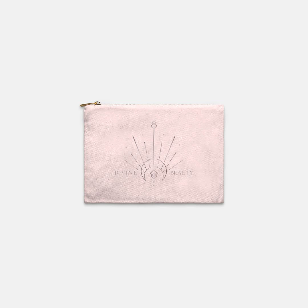 Divine Beauty Canvas Zipper Pouch – 9.5″ x 7″